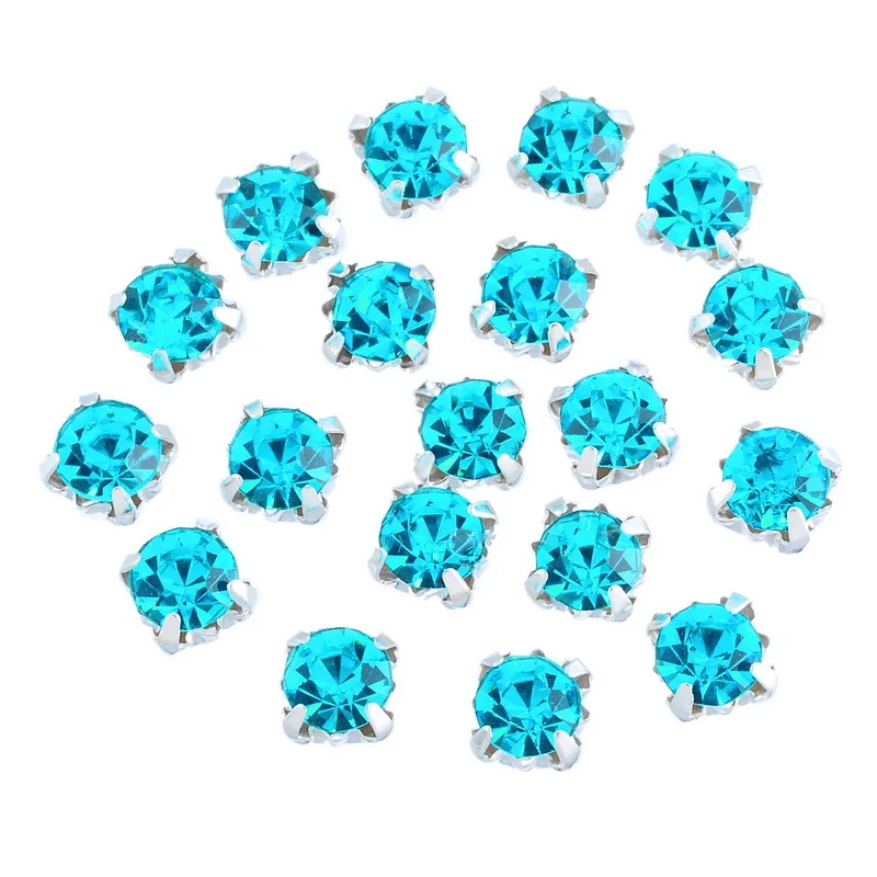 LASPERAL Стразы бусины 50 шт в наборе розовато-Стекло сингл коготь Прозрачный