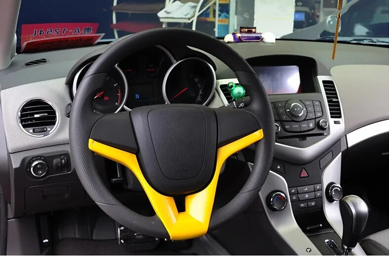 Горячая продажа ABS крышка рулевого колеса наклейка чехол для Chevrolet Cruze седан