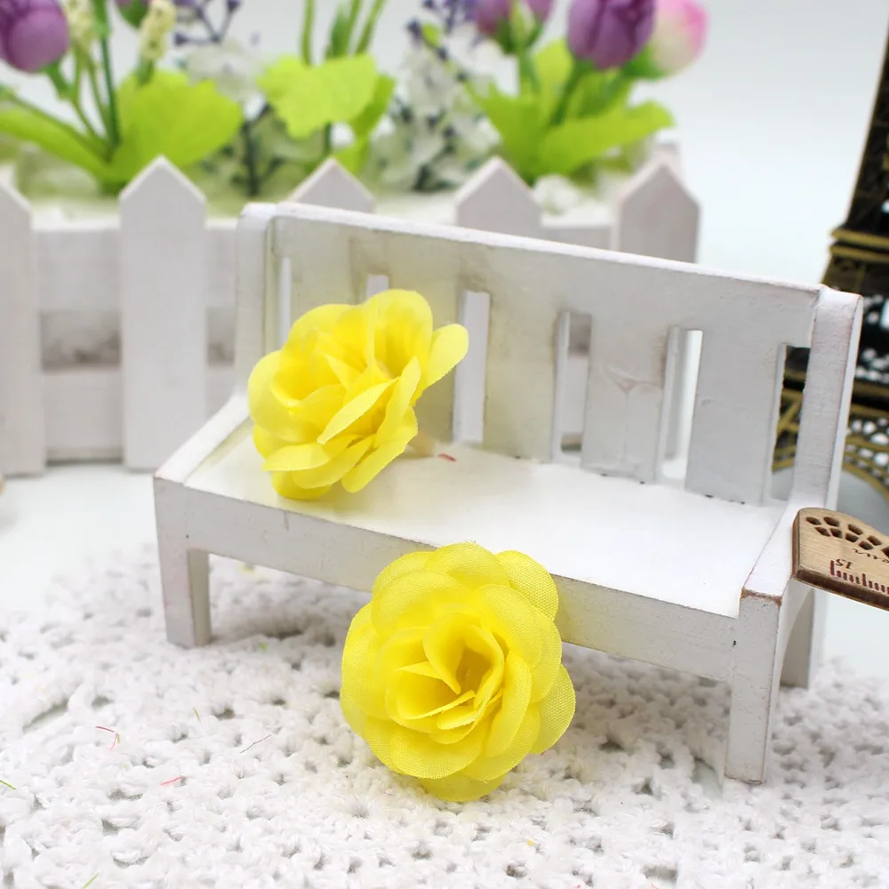 10 шт. большой шелк 5 слоев роза ручная работа искусственный цветок голова