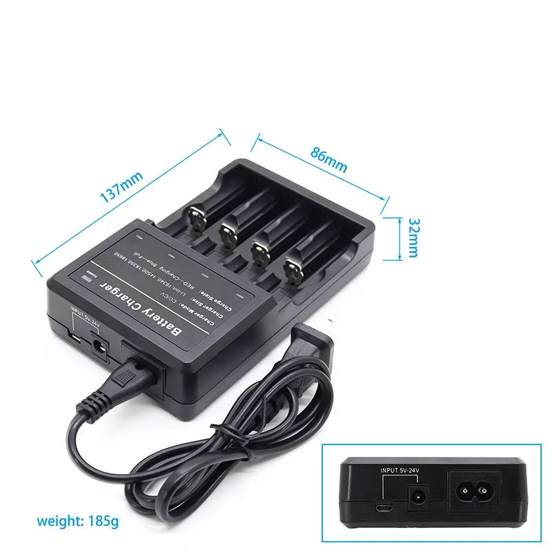 Оригинальный vapesoon Li Ion Батарея Зарядное устройство 4 слота 3 7 V электронная сигара