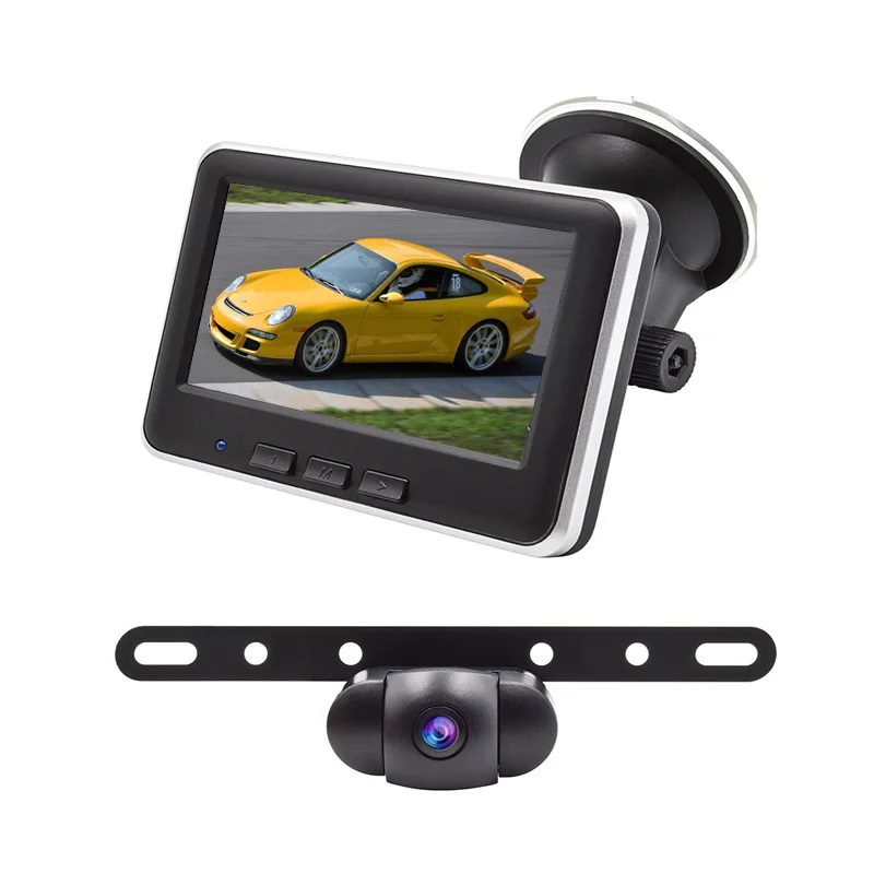 Camera and Monitor Беспроводная камера заднего вида для автомобиля, заднего вида, 4,3 дюймов, Автомобильный HD ЖК-дисплей, монитор, парковочный комплект заднего вида - Название цвета: Camera and Monitor