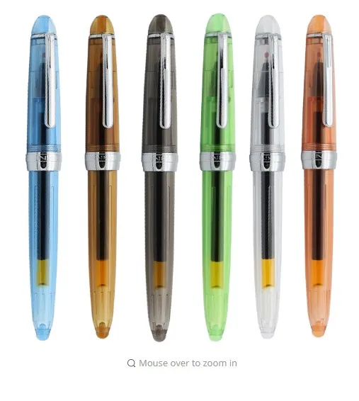 

1pc/lot Jinhao Transparent Gel Pen Silver Clip Nice Quality 0.5mm Black Ink Refill Student Writing Pens School Office Supplies