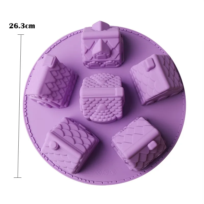 Delidge 1 шт. 6 маленький дом силиконовые формы для торта 3D ручной работы помадка шоколадный кекс форма для выпечки помадной глазури свадебный торт инструменты