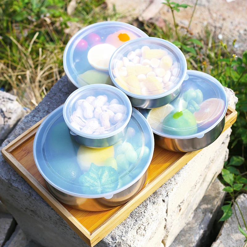 Горячо! 5 шт. открытый Ланч-бокс из 304 нержавеющей стали Bento коробок герметичный большой емкости контейнер для еды портативный набор для хранения для пикника