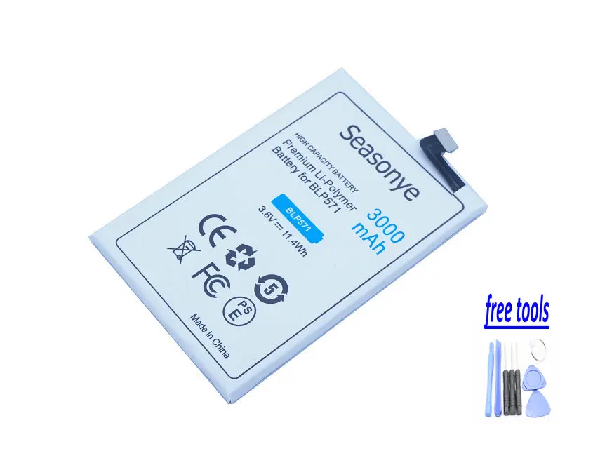 Seasonye 1X BLP571/BLP 571 3000 мАч/11.4Wh запасная батарея для сотового телефона + инструменты
