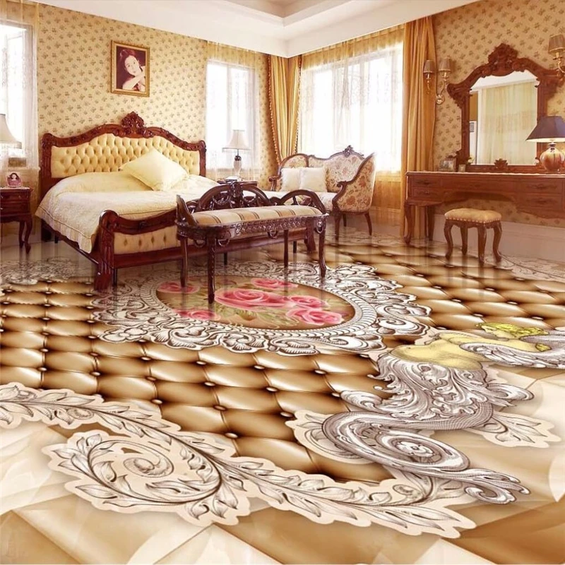 Beibehang papel де parede 3D пользовательские фото обои для стен 3 D Большая фреска обои Премиум HD ангелы розы 3D плитка для пола