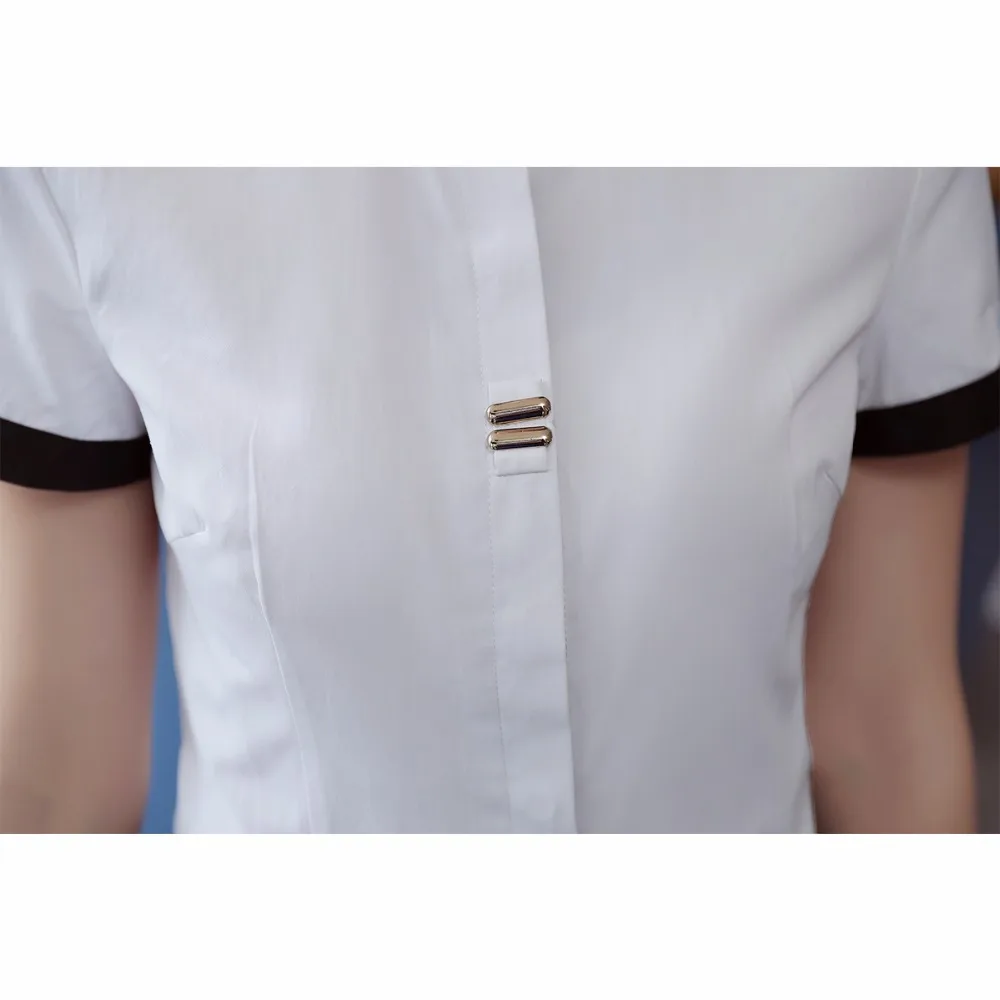 Solid Black Women Shirt Blouse S-4XL 2018 New Formal Short Sleeve |