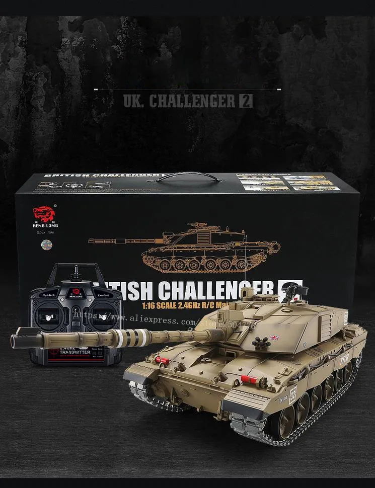 6 0 новый выпуск с инфракрасной системой битвы 1:16 UK Challenger Two RC battle Tank HL 3908 1