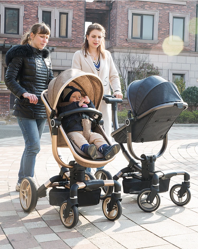 V-baby Роскошная многофункциональная дорожная коляска с высоким обзором, детская коляска, багги, переносная Складная коляска с четырьмя колесами для новорожденных