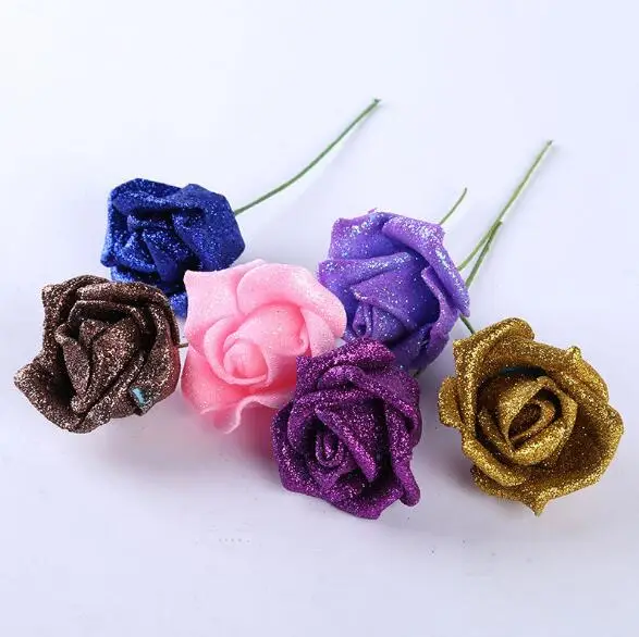 

New 50pcs/lot Fashion PE Rose for Artificial DIY Flowers Bridal Bouquet Wedding Party Home Event DIY Back Drop Decoration