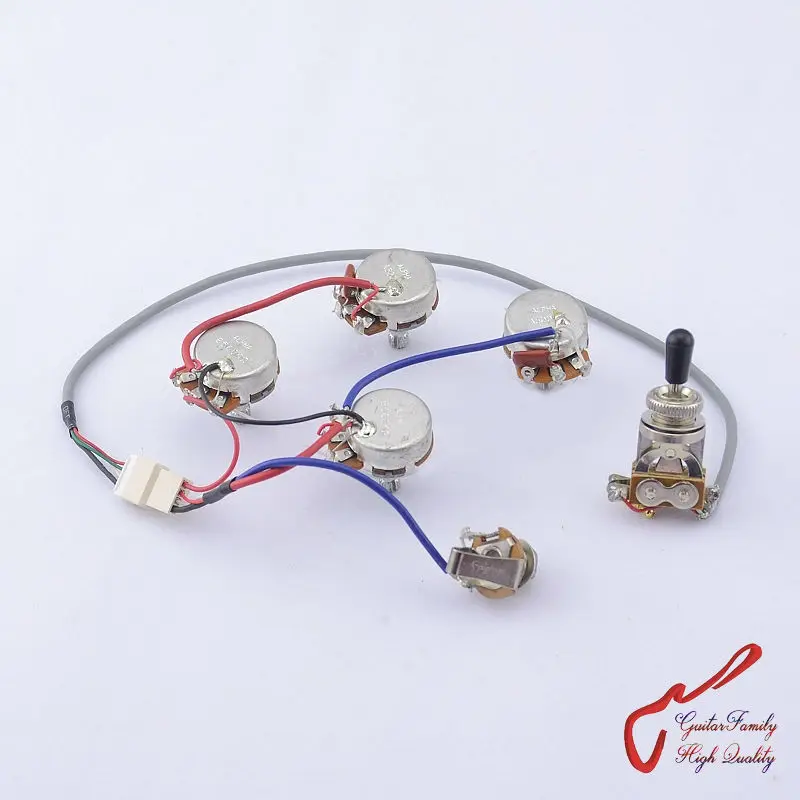 1 комплект GuitarFamily Guitar жгут проводов для SG LP Dot(1 тумблер+ 4 горшка+ Джек)(#0582) Сделано в Корее