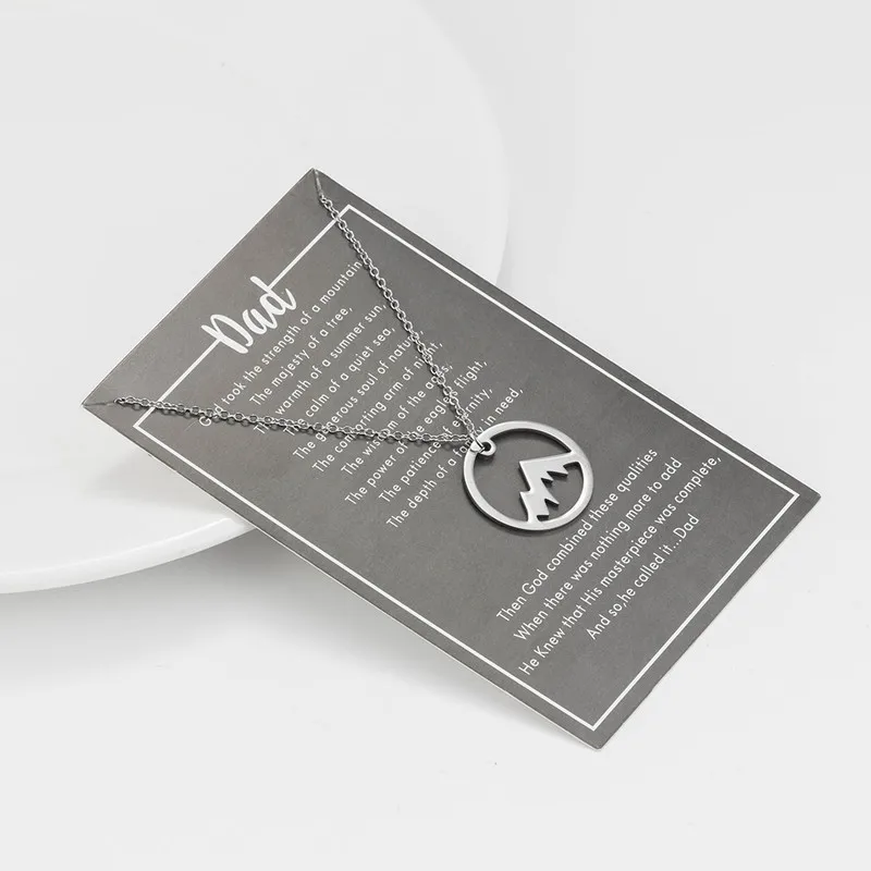 Wish Card Father как кулон &quotГора&quot ожерелье для украшения папы подарок на день