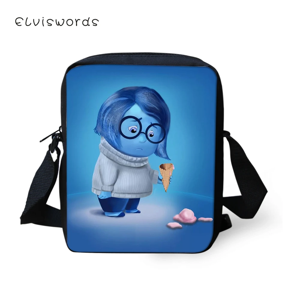 Женские сумки мессенджеры ELVISWORDS наизнанку с принтом на плечо Kawaii дизайнерские