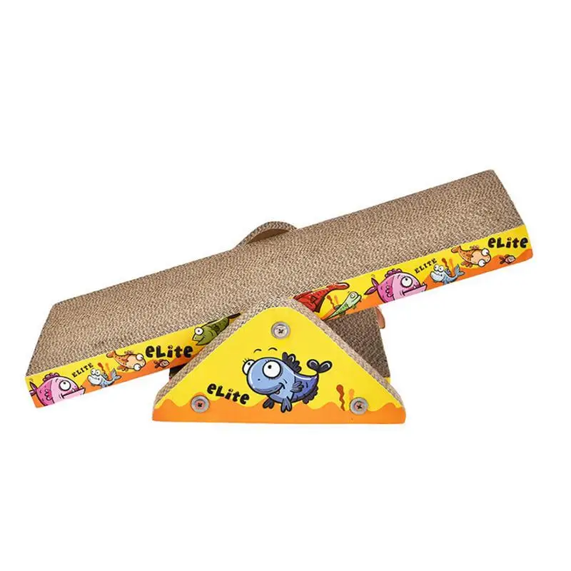 as shown Teeter-board из гофрированной бумаги для кота царапина доска для кошки игрушка Seesaw доска забавная игрушечная кошка бумага высокой плотности Экологически чистая - Цвет: as shown