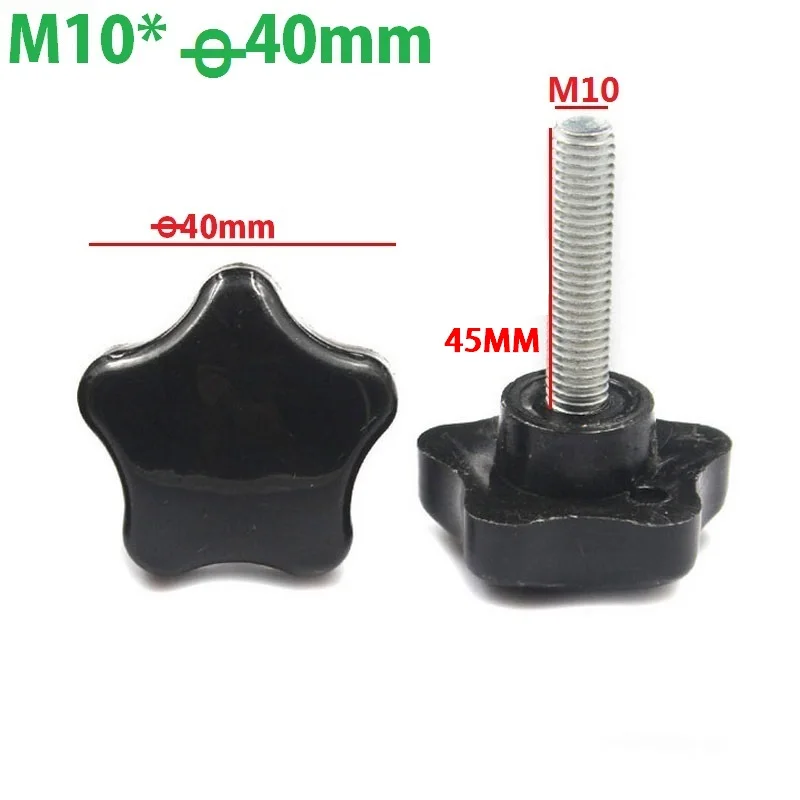 20 шт./лот M10x45mm наружная резьба бакелит 5 головка звездообразная Диаметр 40 мм