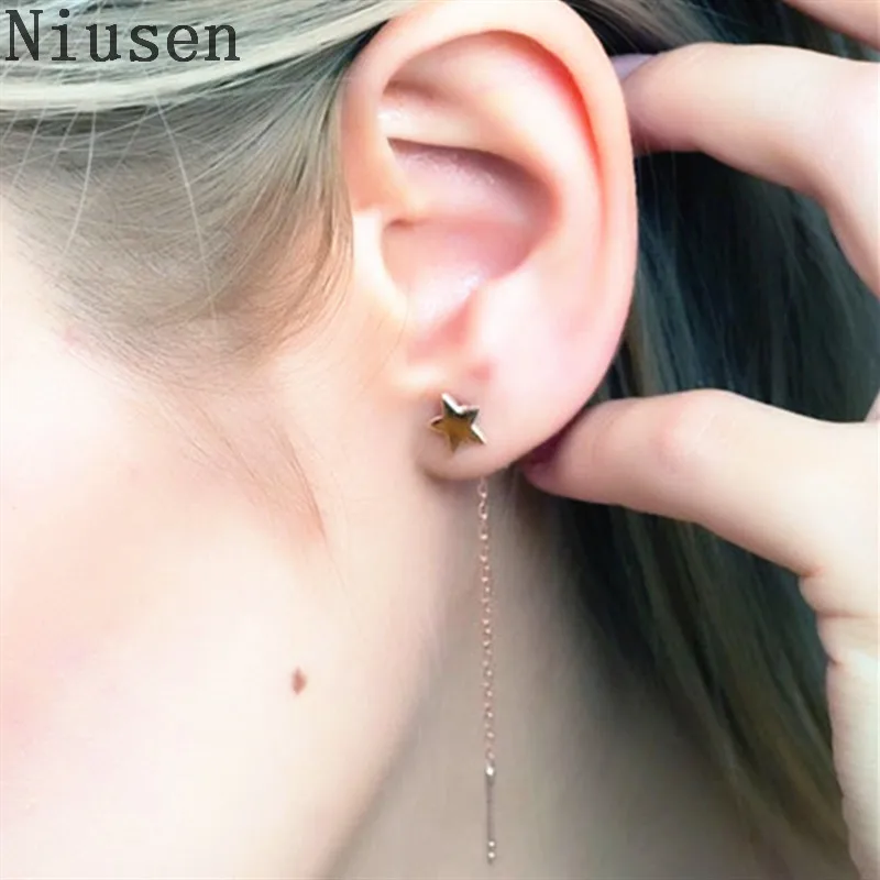 1 пара модных инициальных сережек длинные висячие серьги для женщин и девочек