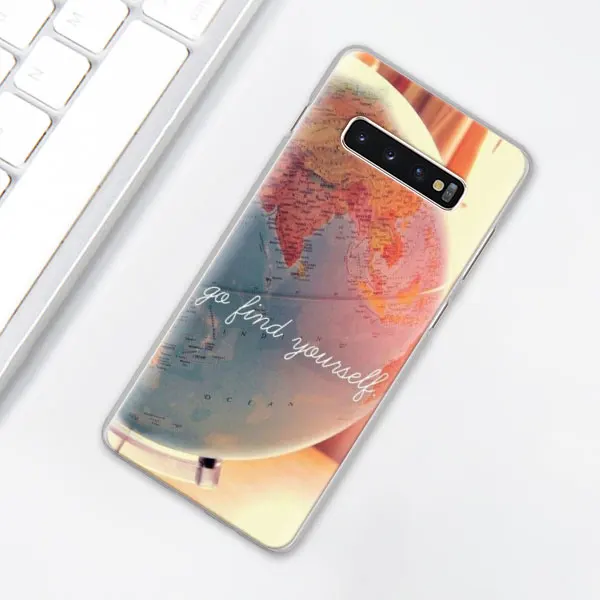 011 Карта мира чехол для телефона для samsung Galaxy S10e S10 плюс S7 S8 S9 Plus, Note 8, 9, 10, плюс S10 5G M20 M30 жесткий чехол Coque - Цвет: 011