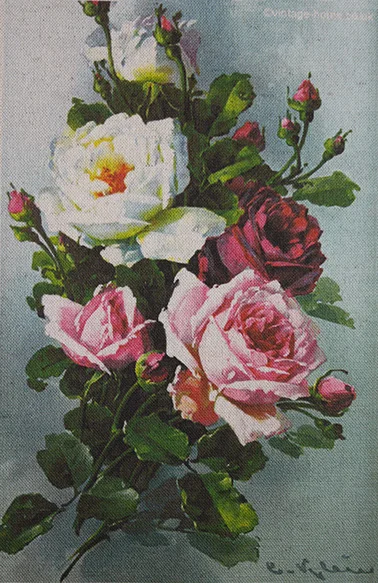 Ретро Роза назначения 20 см x 4 шт. ручная окрашенная ткань хлопок льняная для шитья