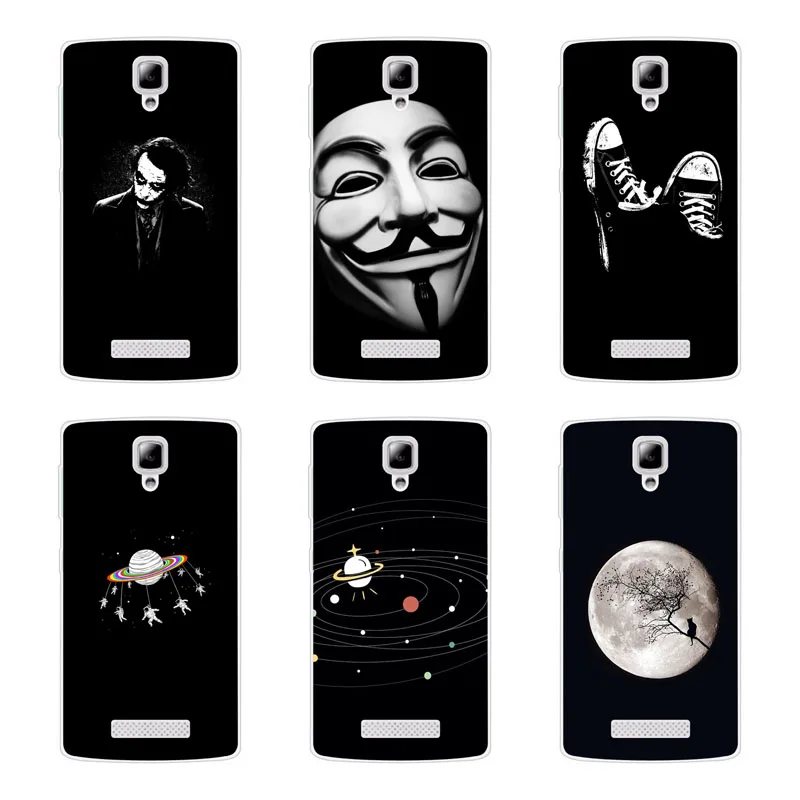 Чехол Lenovo A2010 Silicon Black с рисунком граффити, мягкий задний кожух из термопластичного полиуретана для защиты телефона.