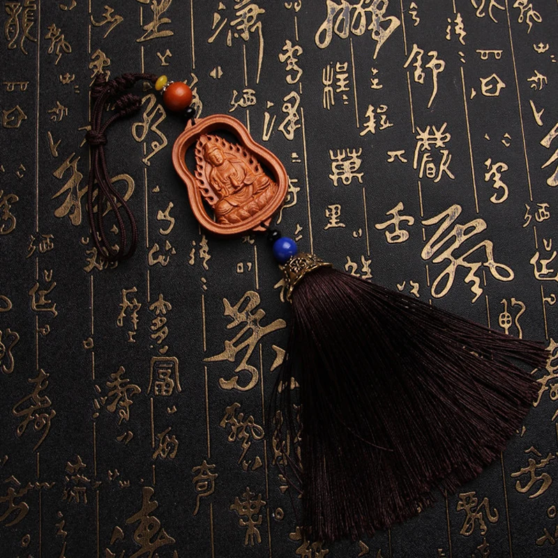 Цепочка для ключей от магазина сокровищ и зеленый персик guanyin отделка салона