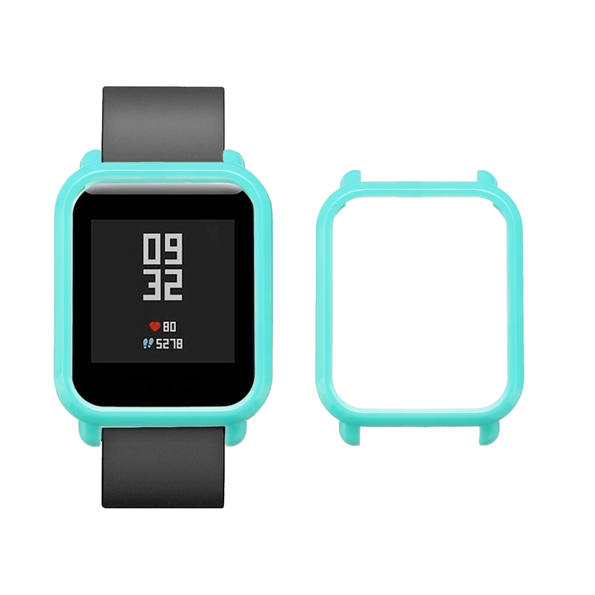 Green Чехол-рамка для часов Защитная пленка для Xiaomi для Huami Amazfit Bip Bit спортивные часы Молодежные умные аксессуары - Цвет: Green