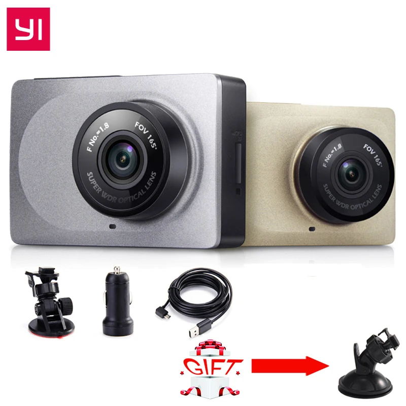 Yi DashCamera DVR международная версия WiFi 165 градусов 1080P 60fps 2 7 дюймов видеокамера для