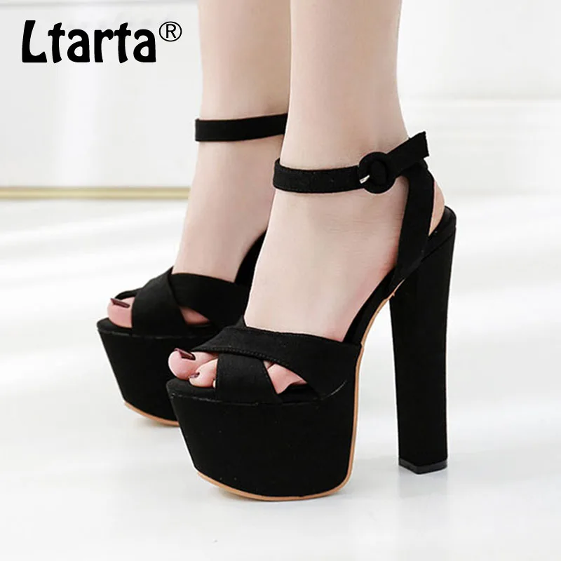 Модельные водонепроницаемые сандалии на высоком каблуке 17 см водостойкие модели