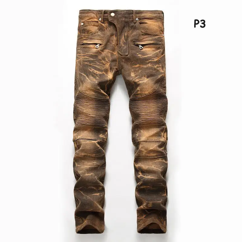 Good quality 2018 New mens denim pants distressed hole jeans casual locomotive Straight Fashion Trousers|Мужские джинсы| |