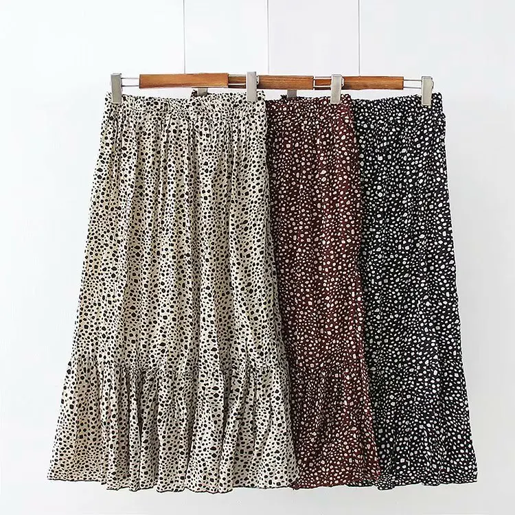 2019 размера плюс Повседневная Весенняя женская одежда модные шифоновые юбки с