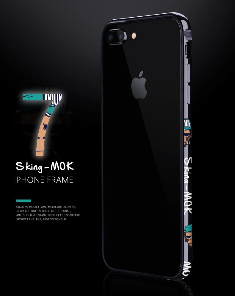 Дизайн металлический бампер для iPhone6/6s/i6plus/i 6s Плюс/i7/7 plus/ i8/i8plus, чехол защитный Coque Capinha
