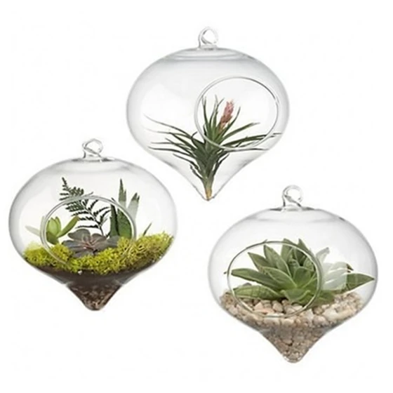 1 шт. Новый подвесной цветочный горшок стеклянная ваза-шар террариум ваза для