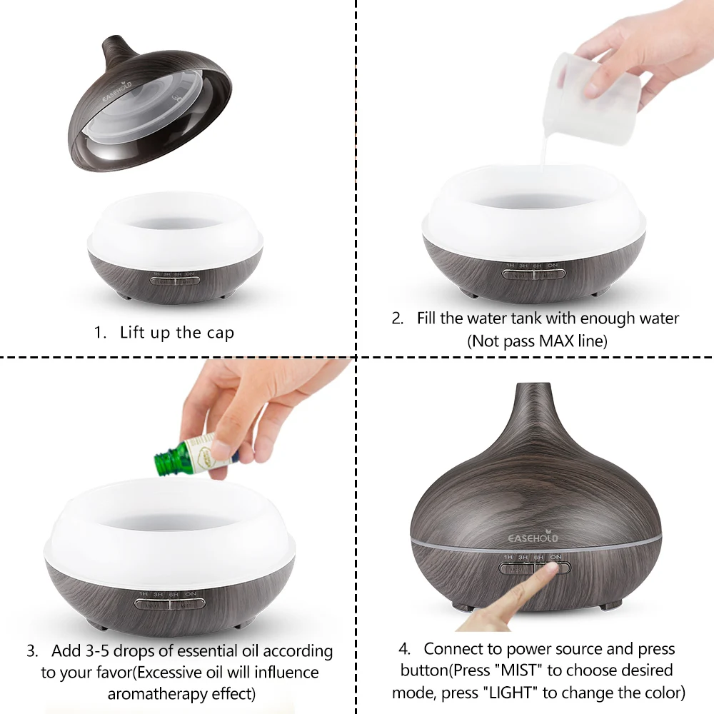EASEHOLD RU 300 мл Автоматическое отключение увлажнитель воздуха эфирное масло