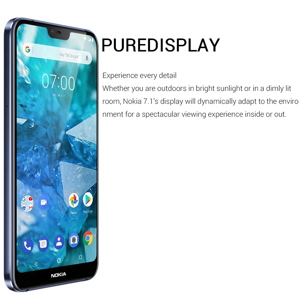 Новый смартфон Nokia 7 1 глобальная версия TA 1097 5 84 дюймов Восьмиядерный Snapdragon 4 Гб ОЗУ
