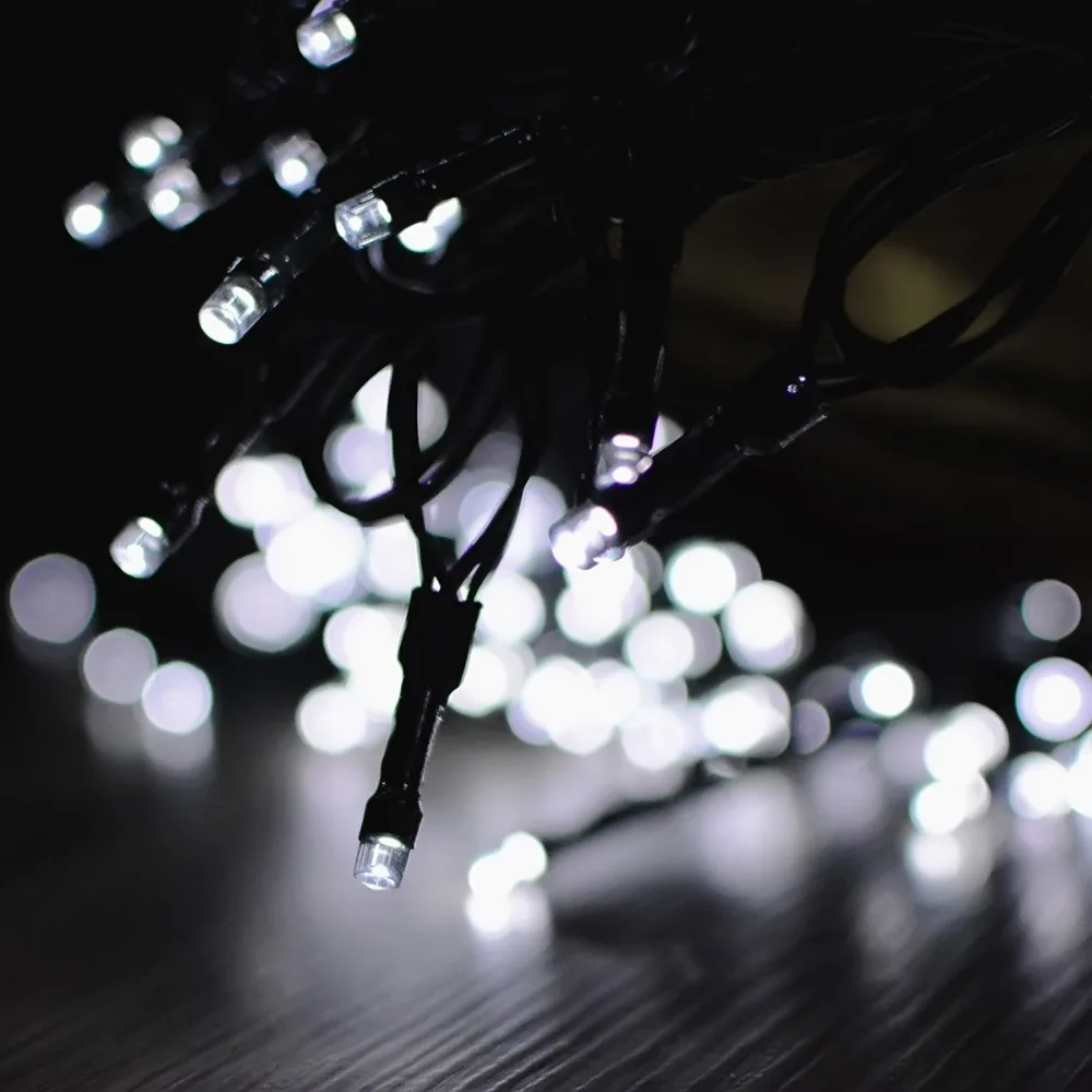 2 шт. солнечные гирлянды 22 м 200LED Солнечные Звездное освещение водонепроницаемый наружный струнный свет для садов Рождественская елка дома