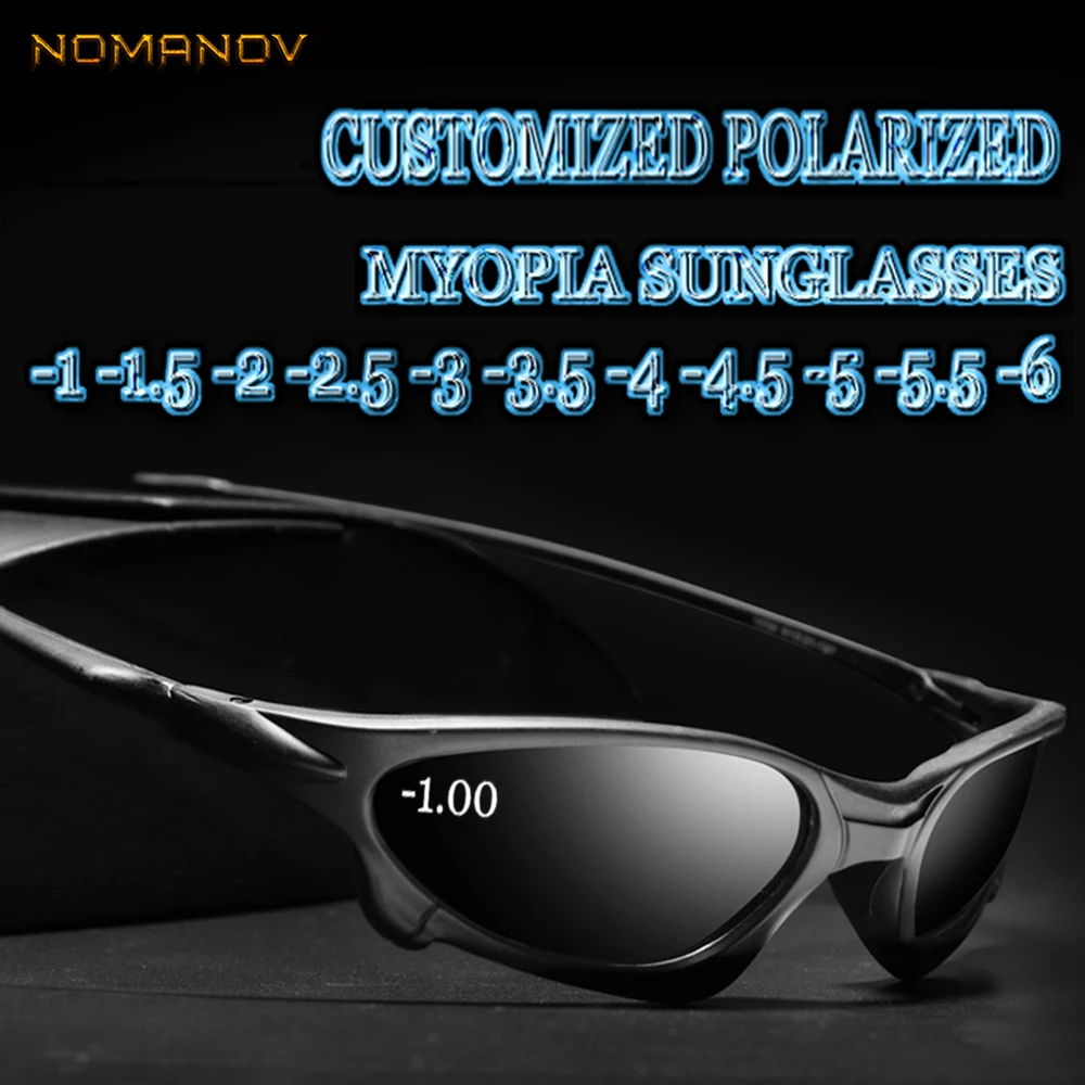 

Custom Made Myopia Minus Prescription Polarized Lens Summer Style New Outdoor Sports Colorful Polarized Sunglasses -1 -1.5TO -6