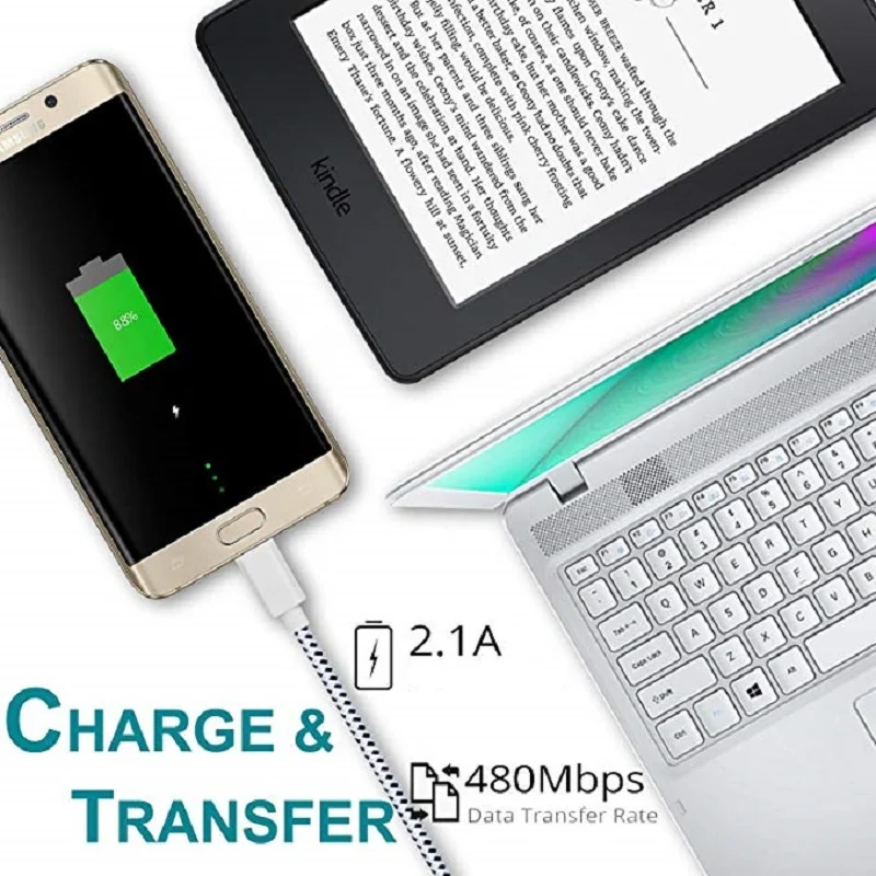 Для huawei Honor 9i 10i 8X Nova3i Micro Usb 2.4A кабель 2 3 метра Micro usb зарядный провод кабель Usb Microusb Mikro Usb Kablo