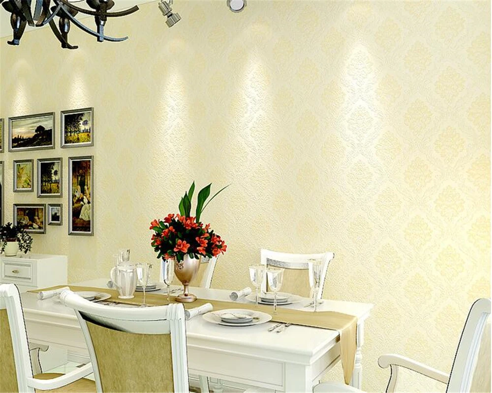 beibehang European pastoral Damascus flower wall paper nonwoven girl room living bedroom wedding background wallpaper | Обустройство