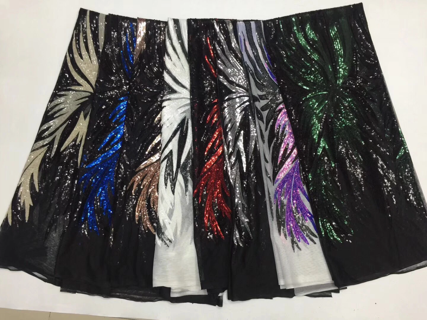 

african lace fabric with sequins 2018 hot sequins fabric high quality tulle sequins lace fabric for evening dresse 5Y/lot KD2330