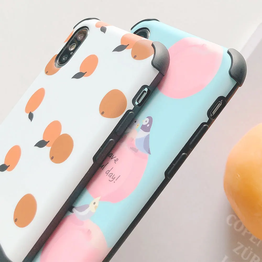 RAXFLY противоударный чехол для iPhone XR X XS Max фрукты узорные Чехлы 7 8 6 6S Plus мягкая IMD