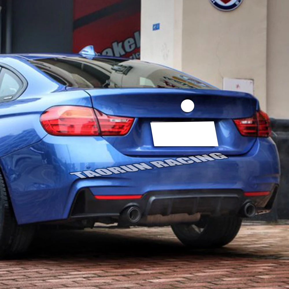 Углеродное волокно задний бампер диффузор для BMW F32 F33 F36 420 428 430 435 440 с принтом