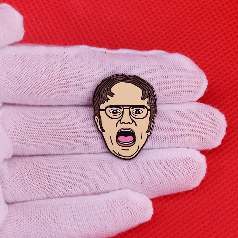 Кричащие Дуайт pin управление брошь смешной значок логотипом отличный подарок для