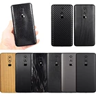 3D наклейка из углеродного волокна для OnePlus 7 Pro, Кожаные чехлы с деревянным рисунком, наклейка на заднюю крышку телефона для One Plus 7 1 + 6T 1 + 6T, наклейка