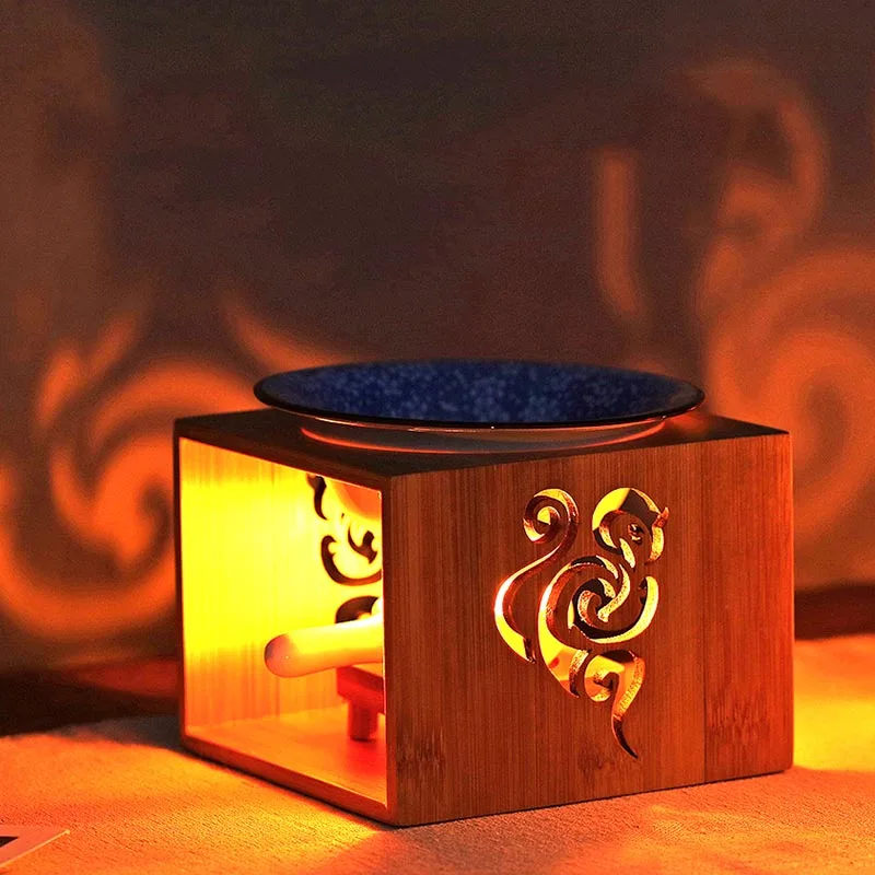 Курильница из натурального бамбука ароматный порошок с эфирным маслом