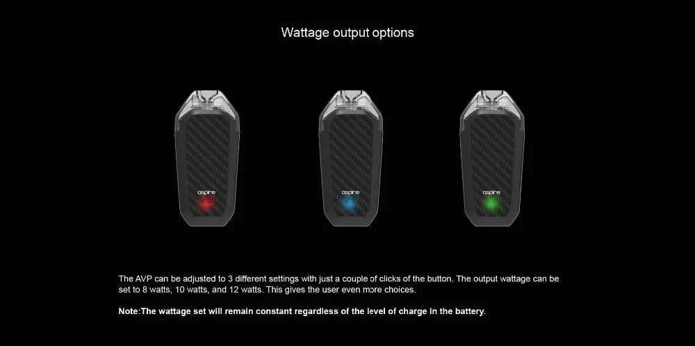 Электронная сигарета Aspire AVP AIO MTL стартовый комплект Pod Vape 2 мл емкость и 1,2 Ом катушка встроенный аккумулятор 700 мАч