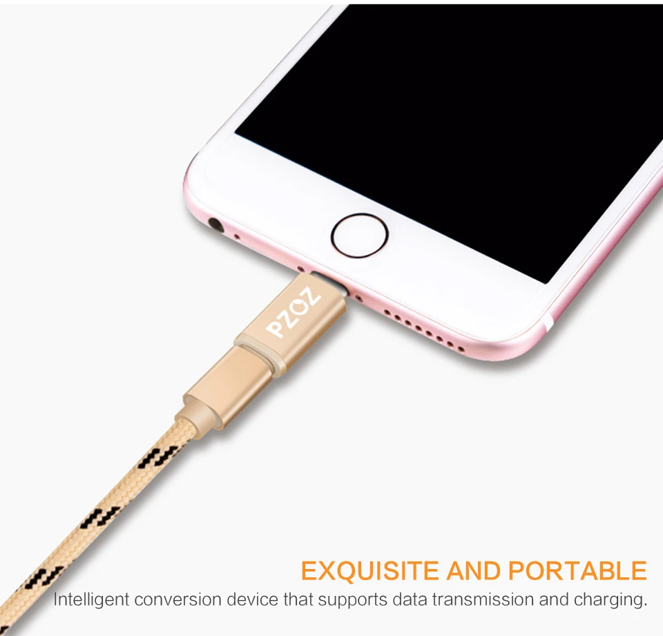 PZOZ Micro USB Женский Для iphone 8 Pin мужской адаптер синхронизации и зарядки для iphone 6 7 8 X конвертер OTG портативный для IPad