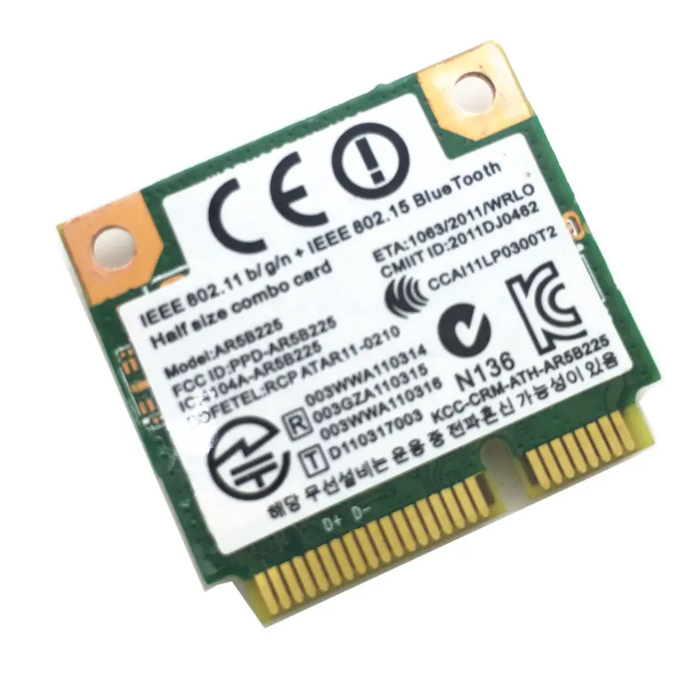 Беспроводной сетевой адаптер для ноутбука AR5B225 Bluetooth BT 4 0 мини PCI E карта|card terminal|card