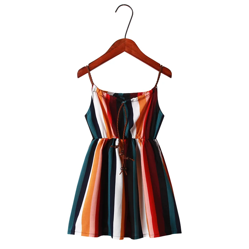 01 color stripe Новинка года; пляжные платья; платья в полоску в европейском стиле для мамы, дочки и девочек; летняя длинная семейная одежда; платья для девочек - Цвет: 01 color stripe