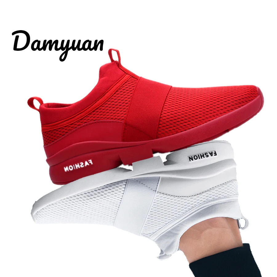Damyuan/Новинка года; модные мужские и женские удобные дышащие Повседневные Легкие кроссовки из сетчатого материала; размер 46
