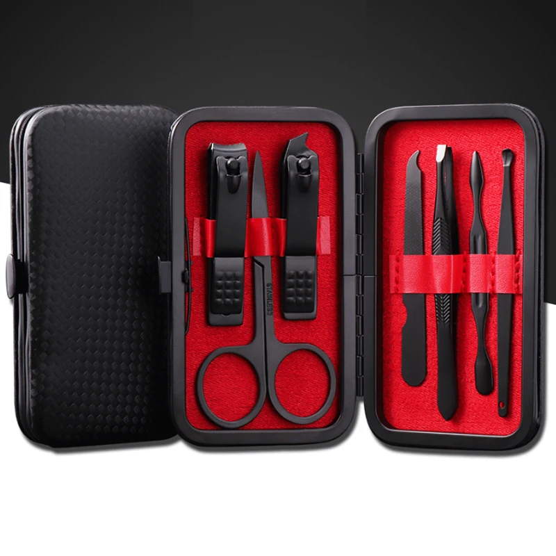 Горячие Продажа Новые 7 шт. маникюрный набор профессиональный черный