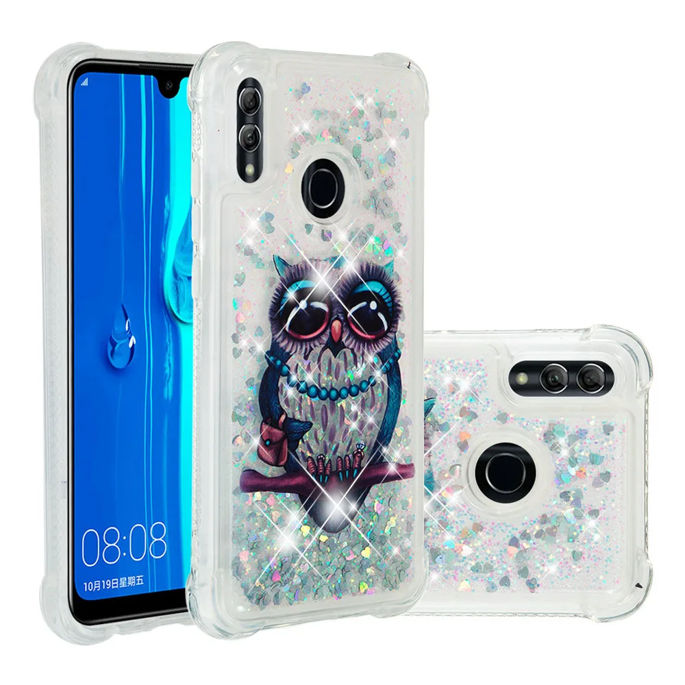 Huawei Honor 10 Lite Silicone Soft TPU Cover P Smart 2019 HRY-LX1 POT-LX1 POT-LX1RU Dynamic Liquid Quicksand Bumper Cases | Мобильные